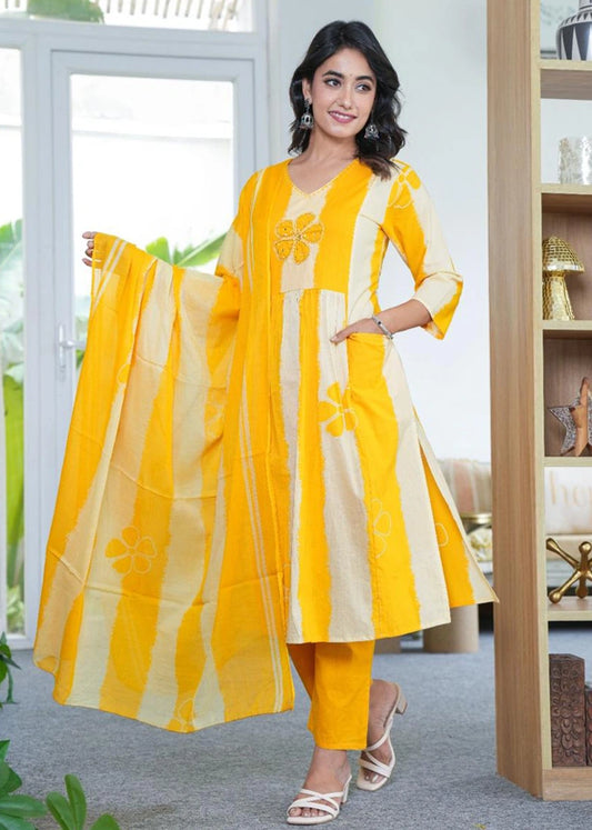 AnokhiVastra Heritage Bloom Kurta Pant Co-ord Set