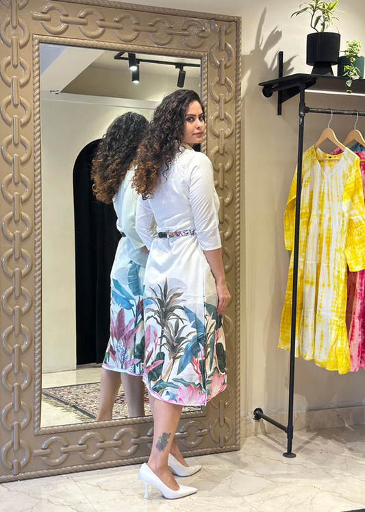 Dancing with Birds White Dress