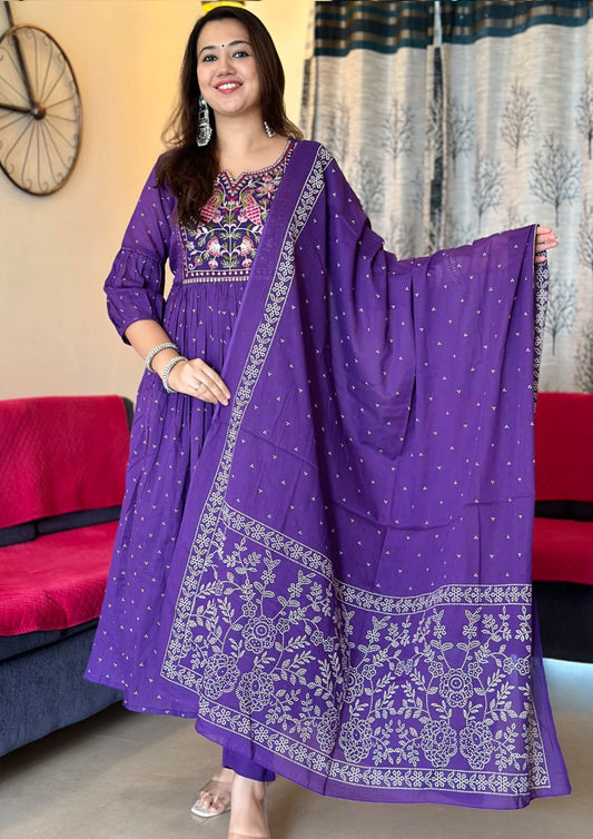 Women's White Viscose Chanderi Kurta Sharara Set with Dupatta