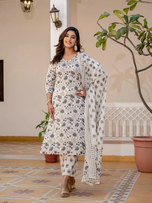 Stylish Heavy Cotton Kurti Set for Women