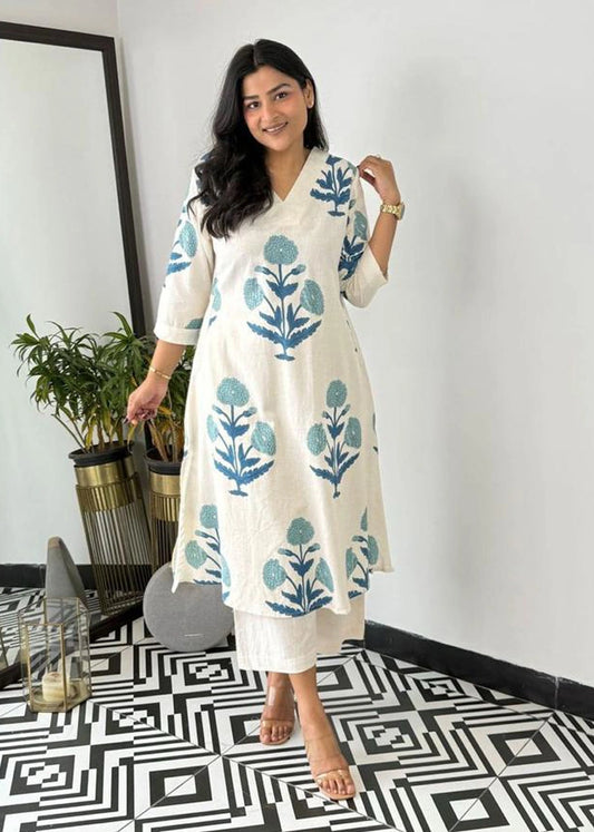 Classy Cotton Kurti Pant Set for Everyday Elegance