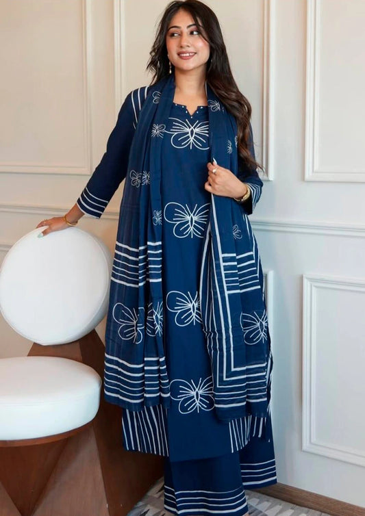 Navratri Special Mal Cotton Suit with Dupatta