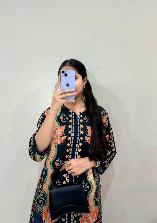 Summer Digital Print Muslin Co-ord Set