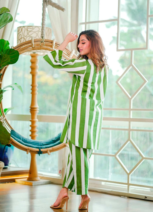 Striped Cotton Co-ord Set for Women