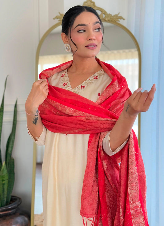 Special Roman Silk Suit Set For Women