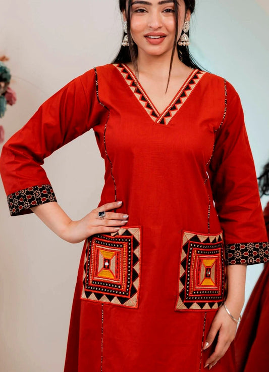 Trendy Cotton Kurta Set for Women