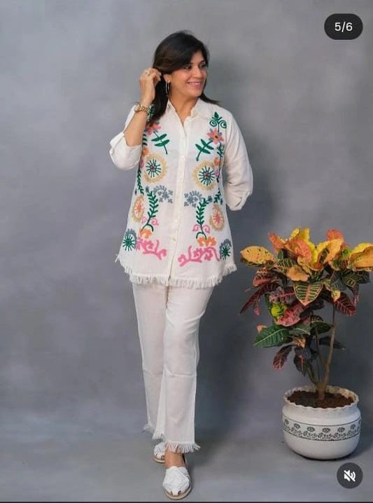 Graceful Bloom Poplin Co-ord Set