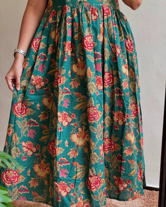 Cotton Women Midi Gown Dress