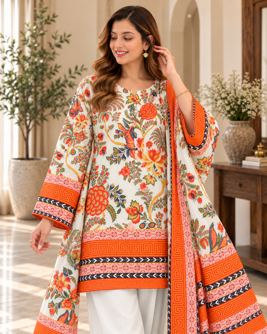 Pink Sunflower Embroidered Pure Cotton Co-ord Set – Sparrow Queen
