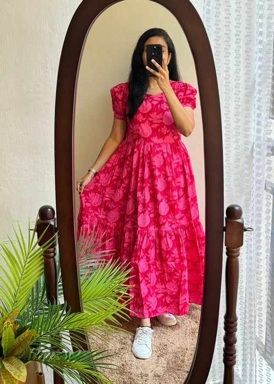 Pretty Women’s Summer Casual Flutter Short Sleeve Boho Floral Maxi Dress