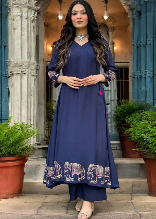 Stylo Present Black or Blue Elephant Heavy Suit Set