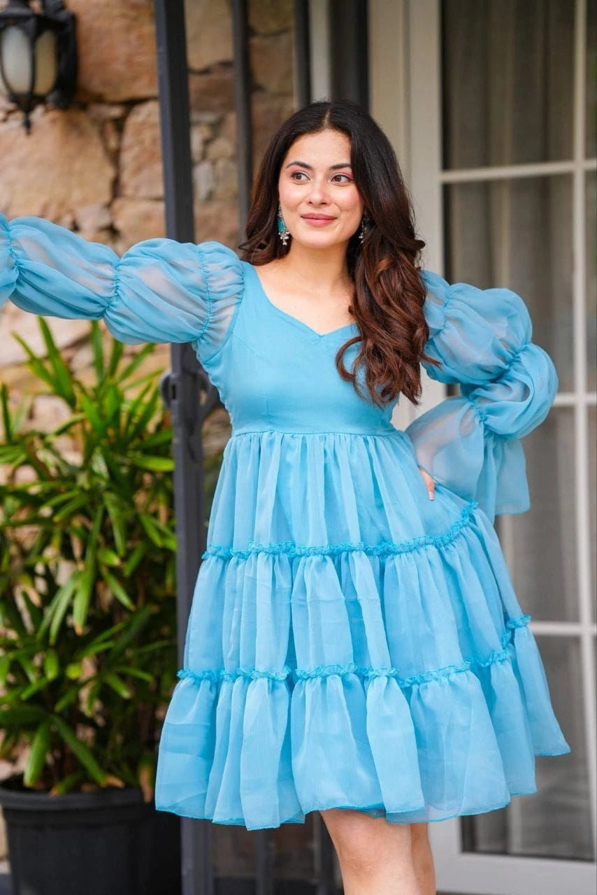 bell party dress Tiered maxi dress with bell sleeves | Fancy party dress