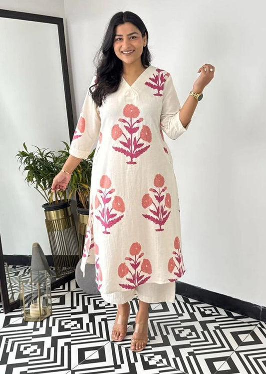 Classy Cotton Kurti Pant Set for Everyday Elegance