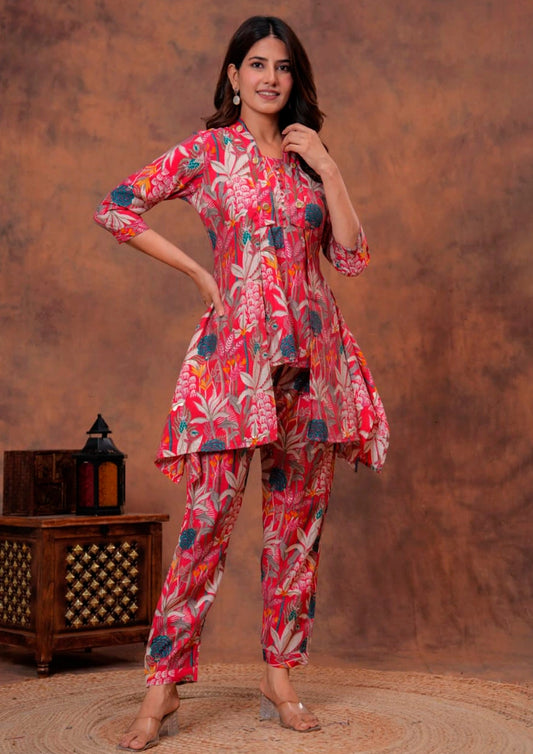 Women Butterfly Jacket Style Co-ord Set