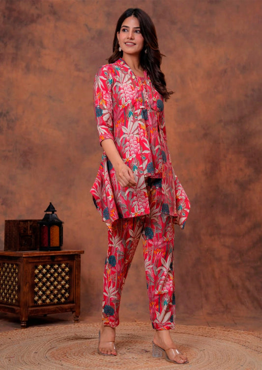 Women Butterfly Jacket Style Co-ord Set