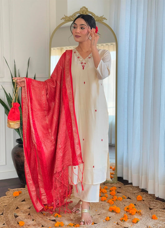 Special Roman Silk Suit Set For Women