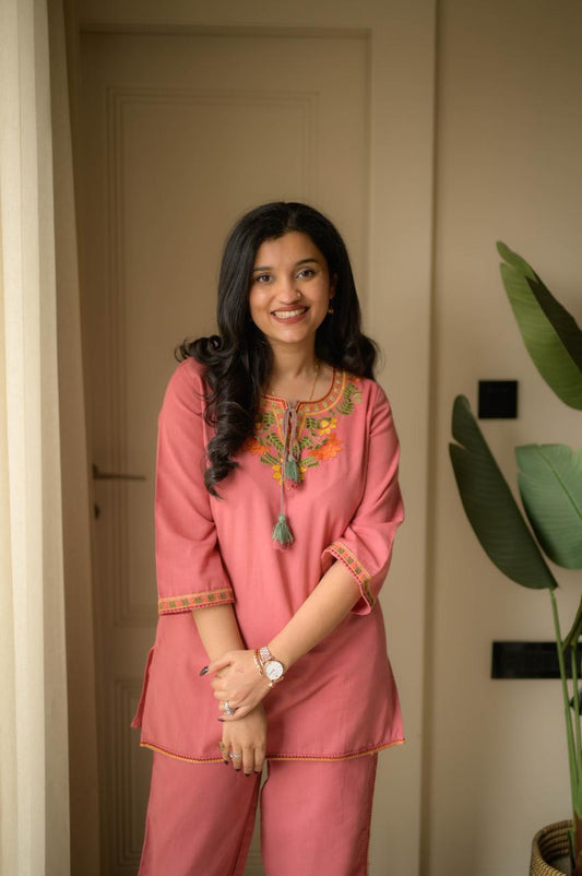 Women Premium Embroidered Co-ord Set for Summer