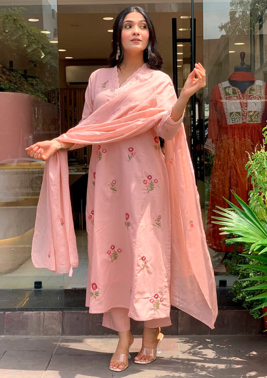 Women Cozy Kurti with Palazzo & Dupatta