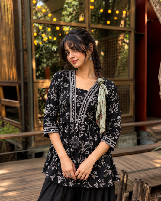 Premium Cotton Kurti & Farsi 2-Piece Set