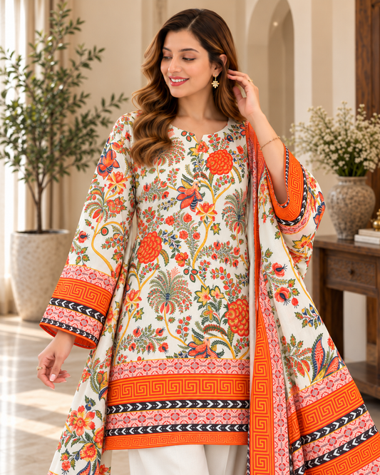 Pink Sunflower Embroidered Pure Cotton Co-ord Set – Sparrow Queen