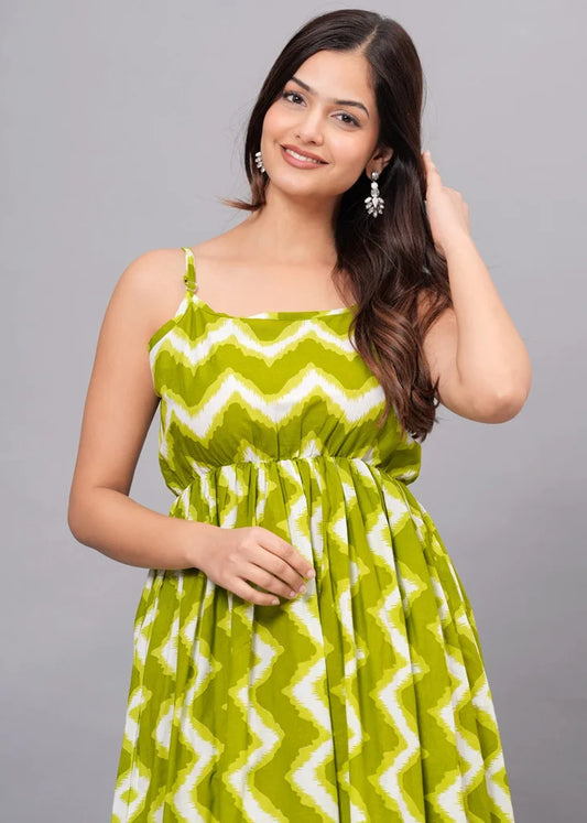 Palomar Green Maxi Dress for Women