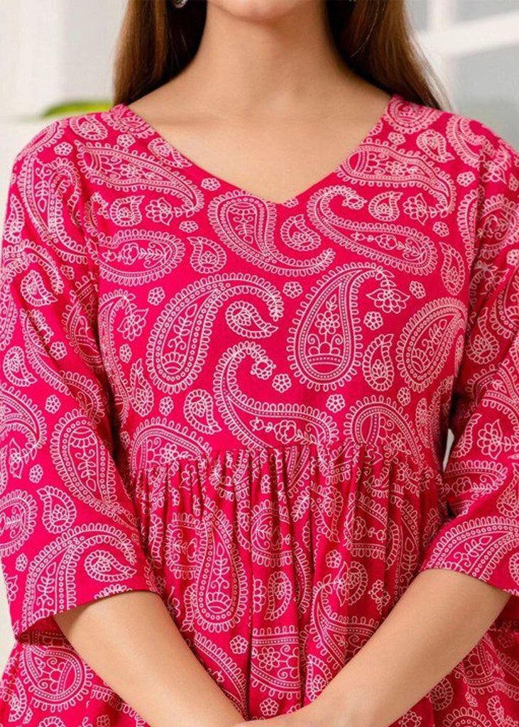 Women’s printed co-ord set in poly cotton, featuring a collar neckline, regular fit, and fit & flare silhouette with a popper closure — a stylish two-piece outfit perfect for casual wear, travel, or daily outings.