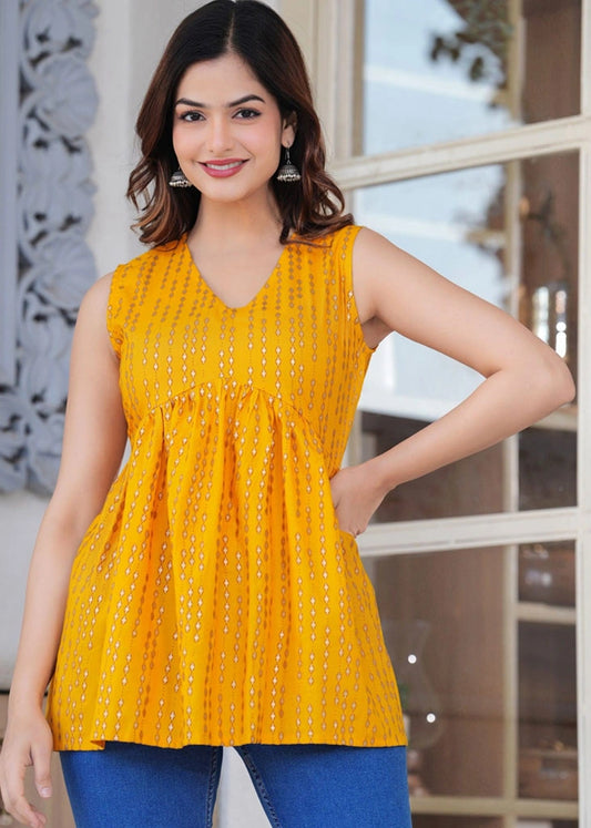 Women's Mango Dolly Cut-Sleeve Printed Peplum Top