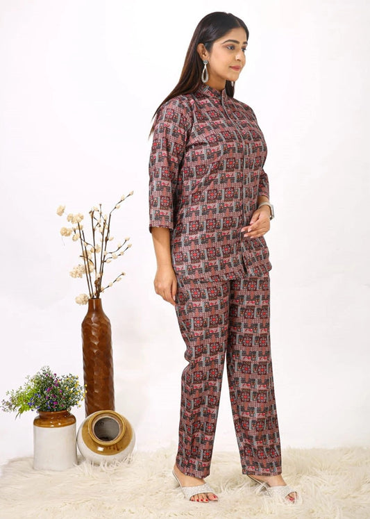 Rayon Western Old Rajwadi Fashion Women Cord Set