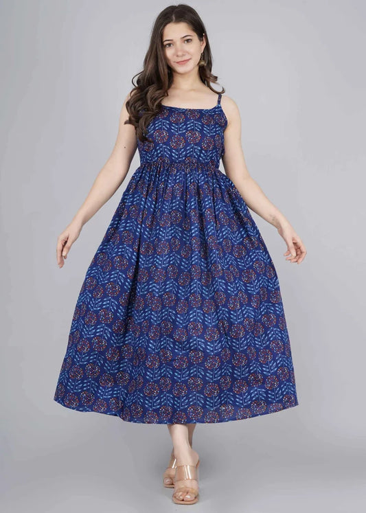 Cotton & Rayon Women Maxi Dress