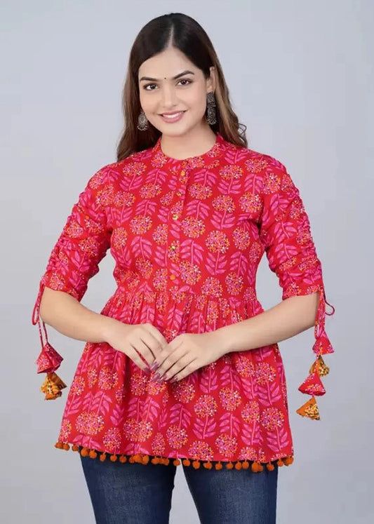Women’s Soft Cotton Printed Top for Daily Wear