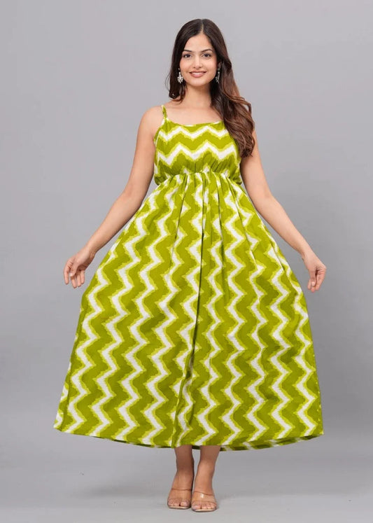 Palomar Green Maxi Dress for Women