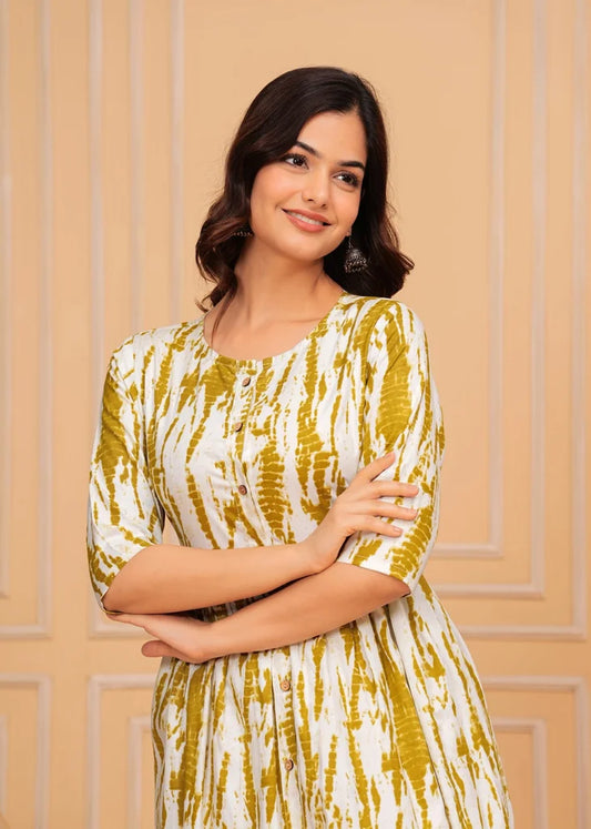Palomar Green A-Line Kurti