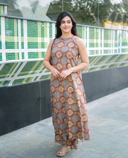 Premium Women’s Printed Cotton Kurti Palazzo Set