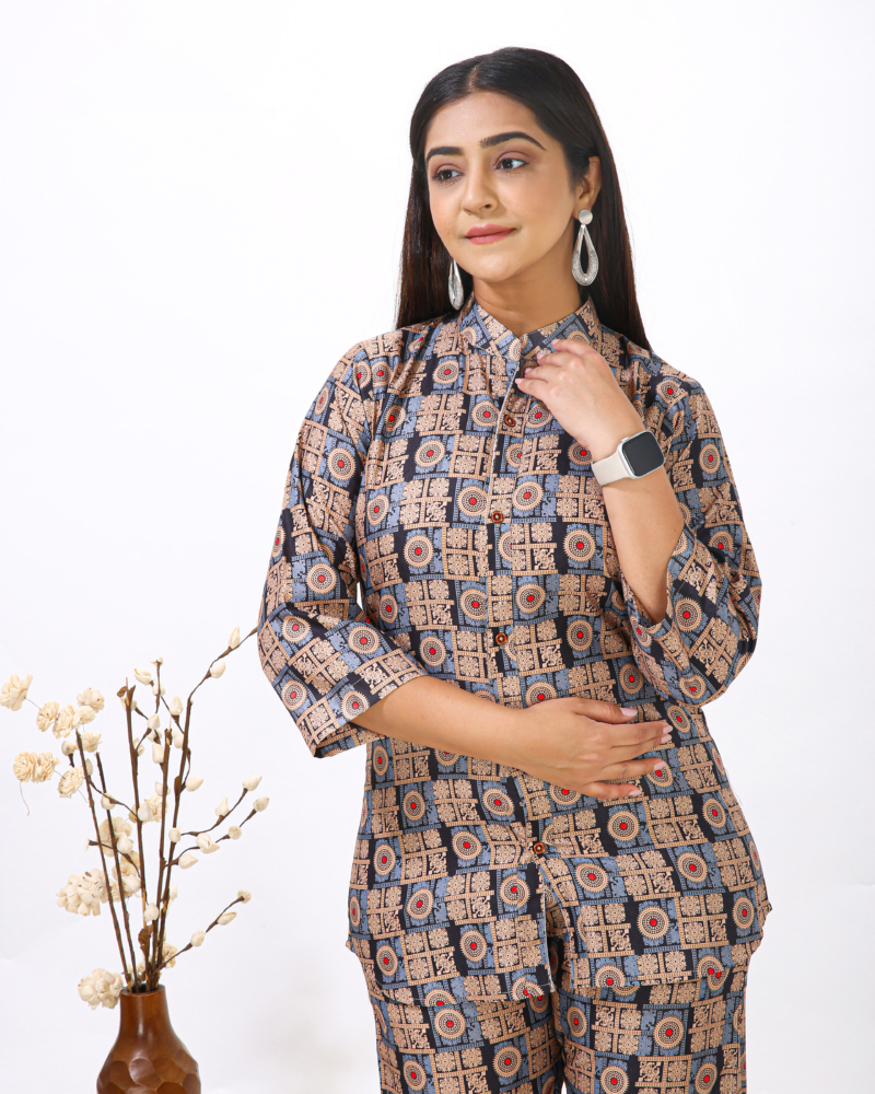 Rayon Western 2d Rajwdi Printed Women Cod Set - Image 5