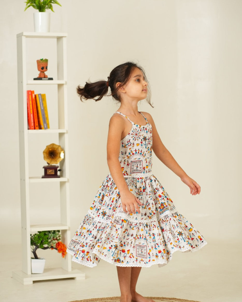 Floral Print Kids Dress Pure Cotton | Kids Dress for Girls | Beautiful Dress for Kids - Image 4