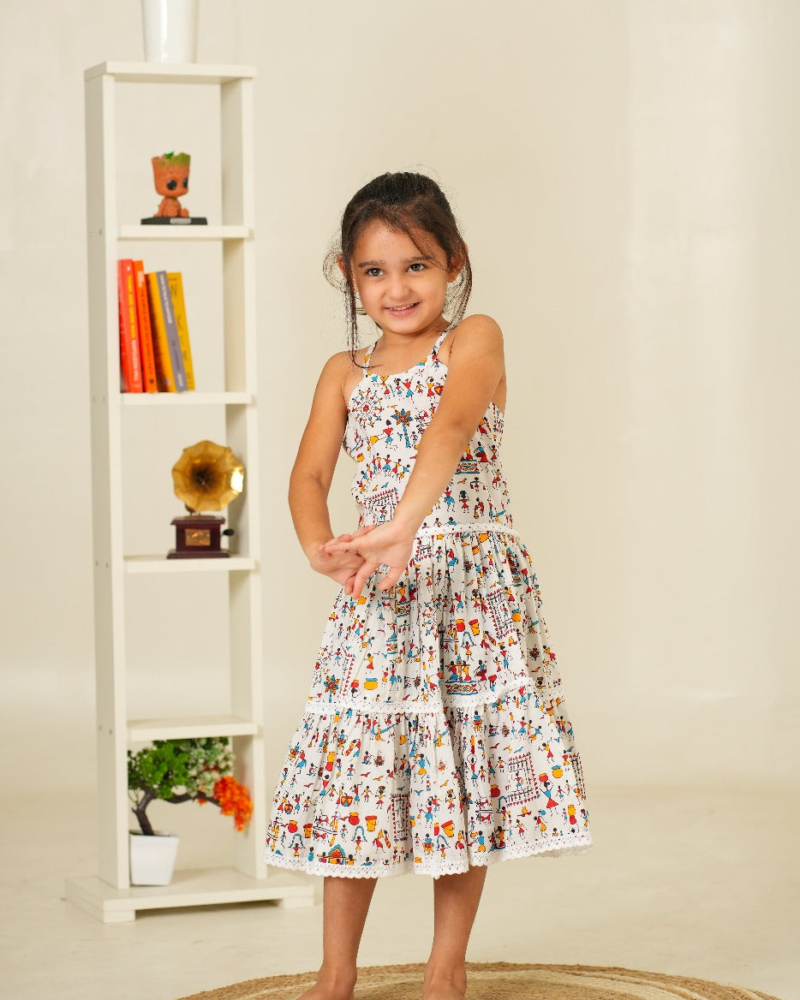 Floral Print Kids Dress Pure Cotton | Kids Dress for Girls | Beautiful Dress for Kids - Image 2