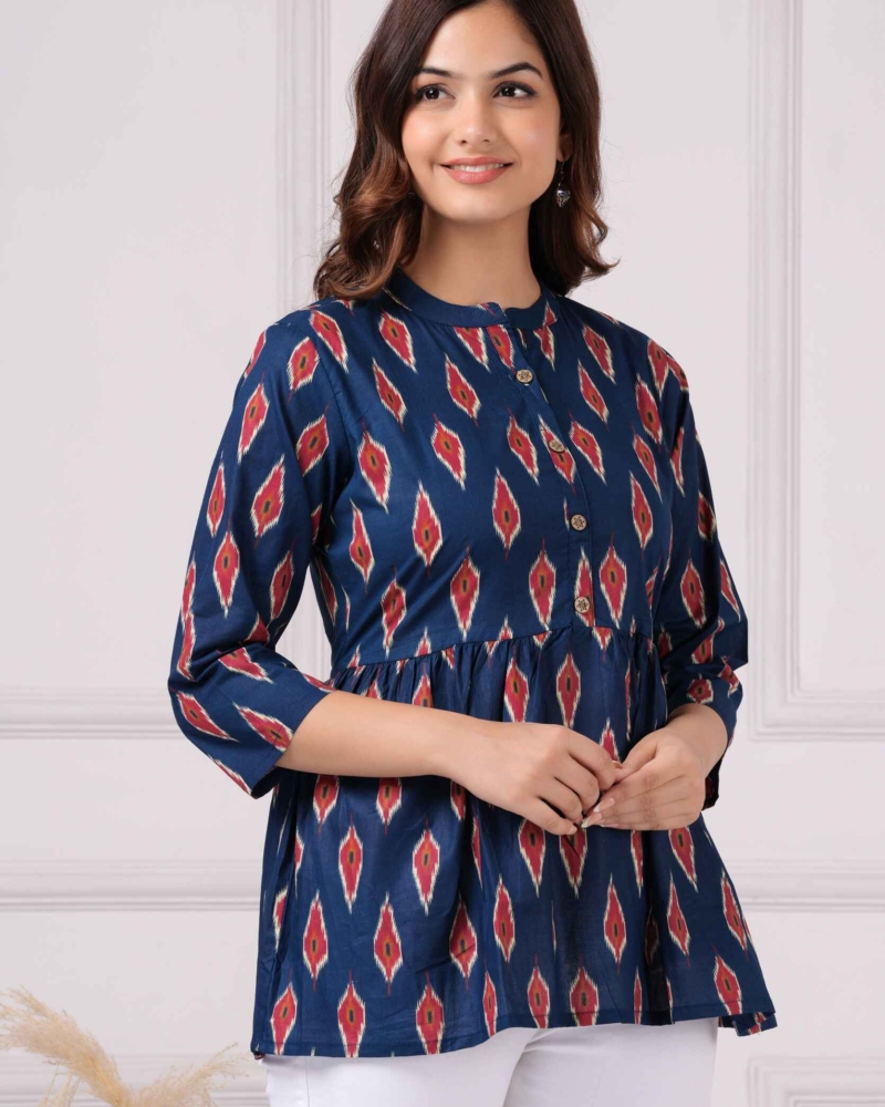 Pure Cotton Printed Peplum Top #PT01 - Image 10