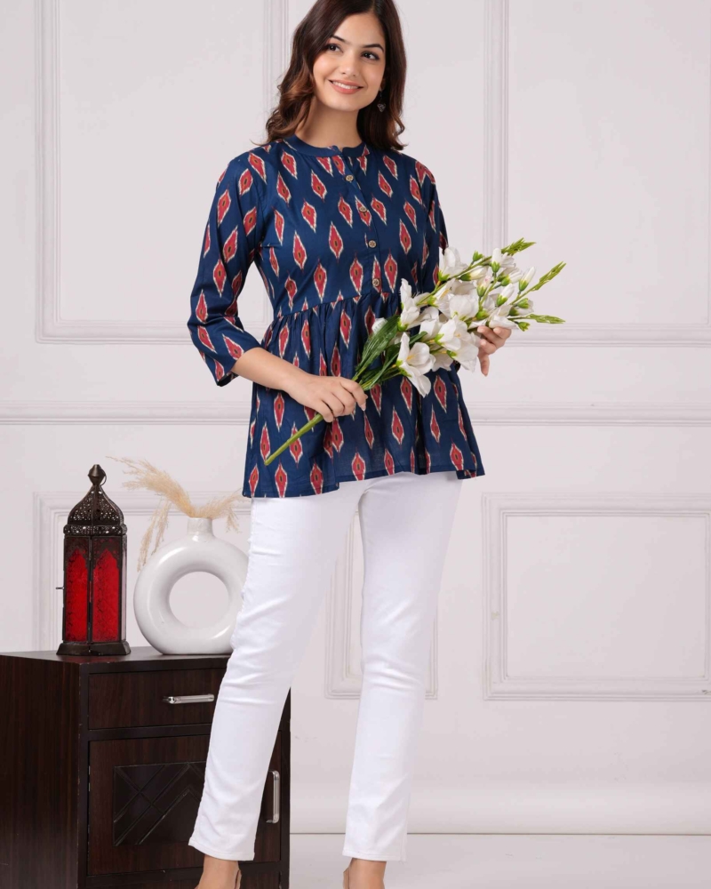 Pure Cotton Printed Peplum Top #PT01 - Image 13