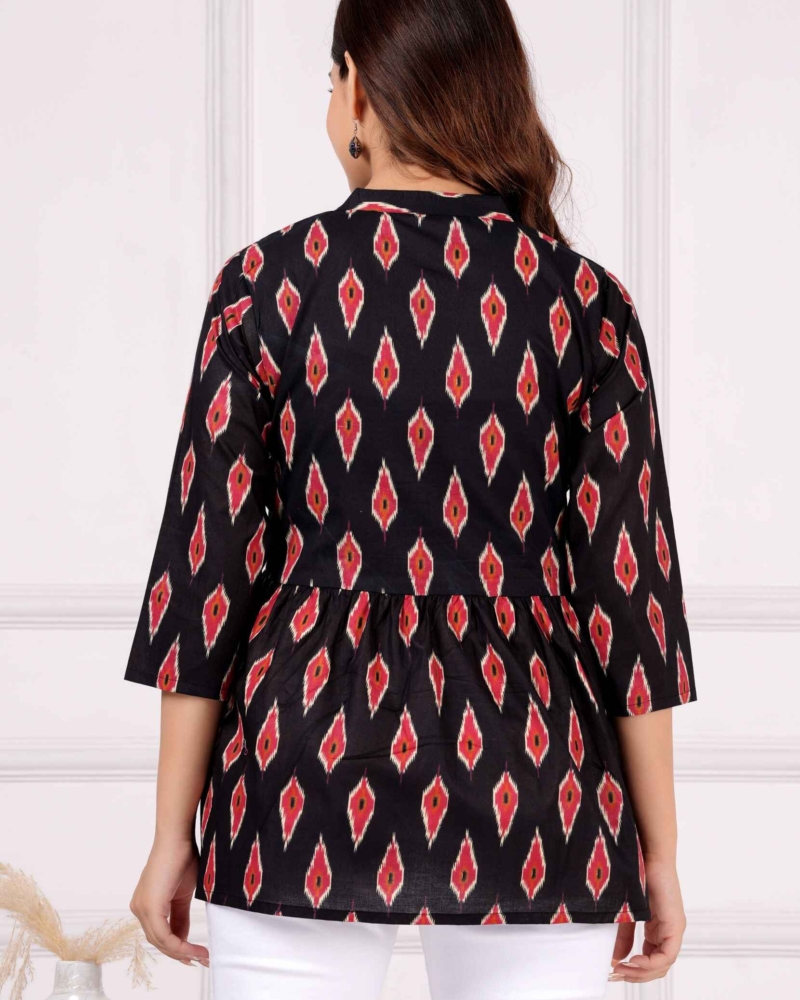 Pure Cotton Printed Peplum Top #PT01 - Image 4