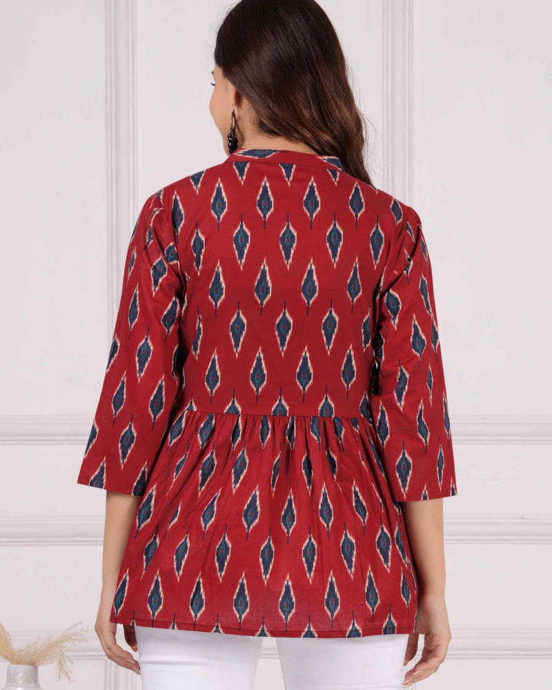 Pure Cotton Printed Peplum Top #PT01 - Image 18