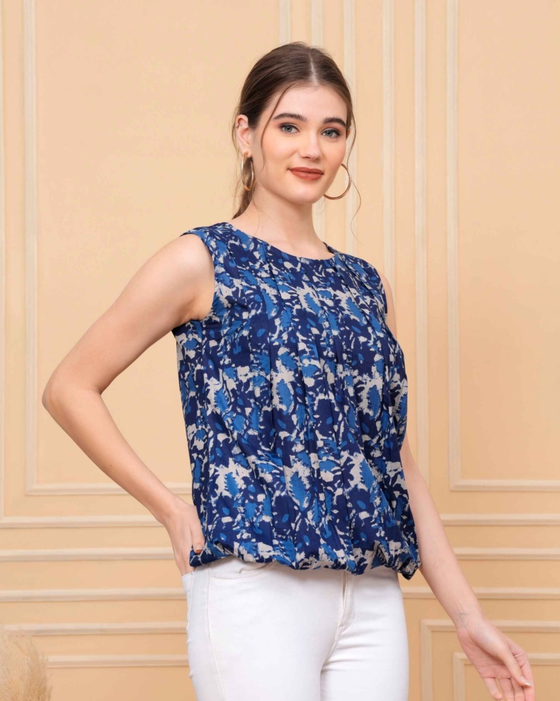 Floral Print Belt Top #BT1 - Image 13