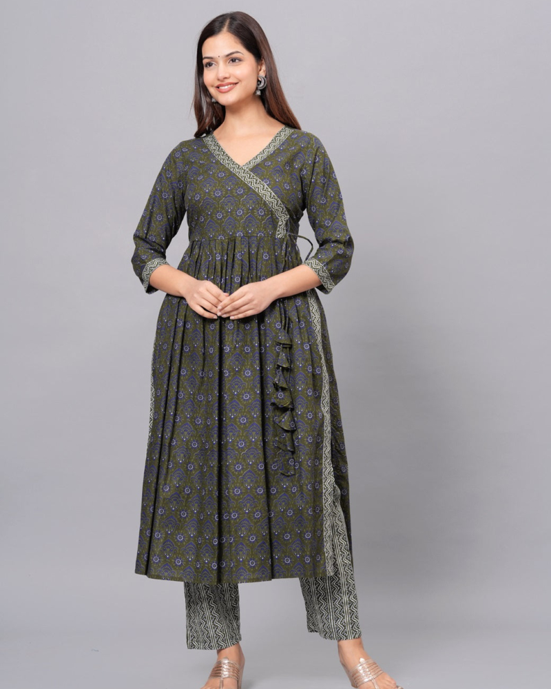 Dove Grey Cotton Ethnic Set - Image 3