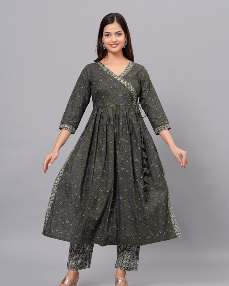 Dove Grey Cotton Ethnic Set - Image 4