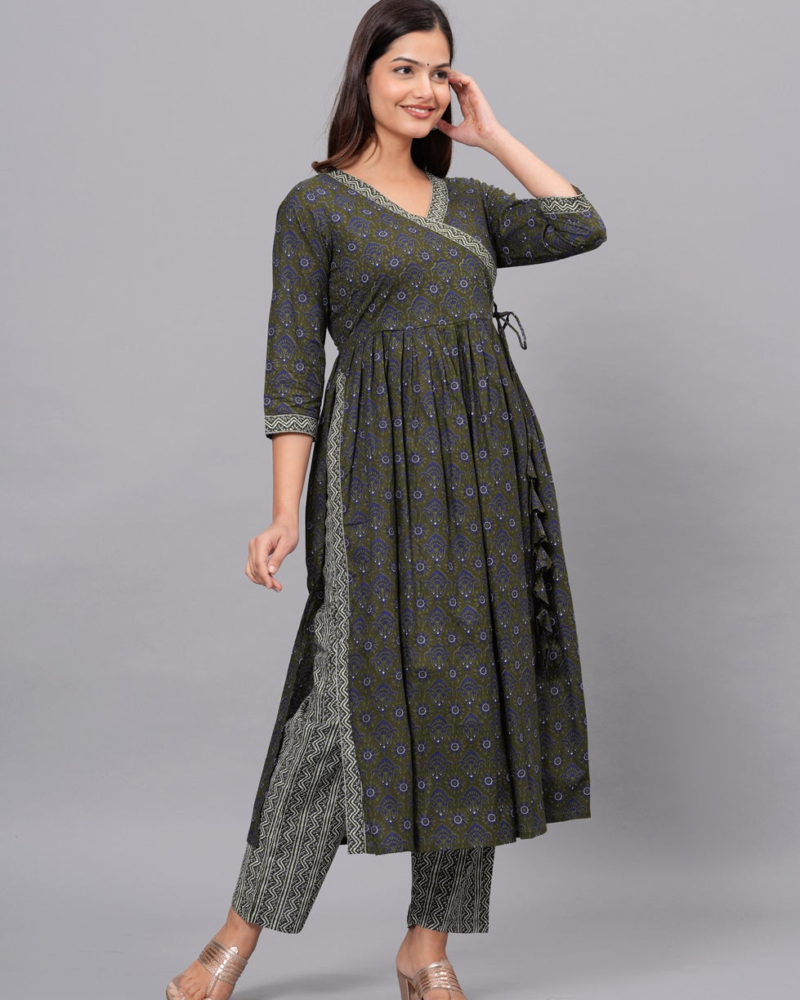 Dove Grey Cotton Ethnic Set - Image 6