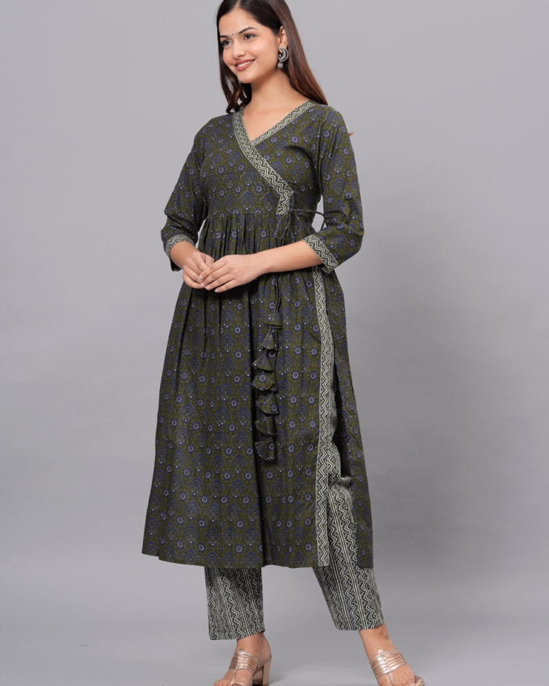 Dove Grey Cotton Ethnic Set - Image 7