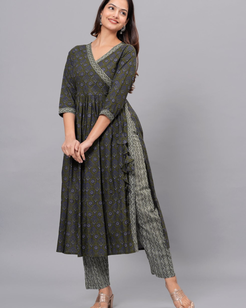 Dove Grey Cotton Ethnic Set - Image 8